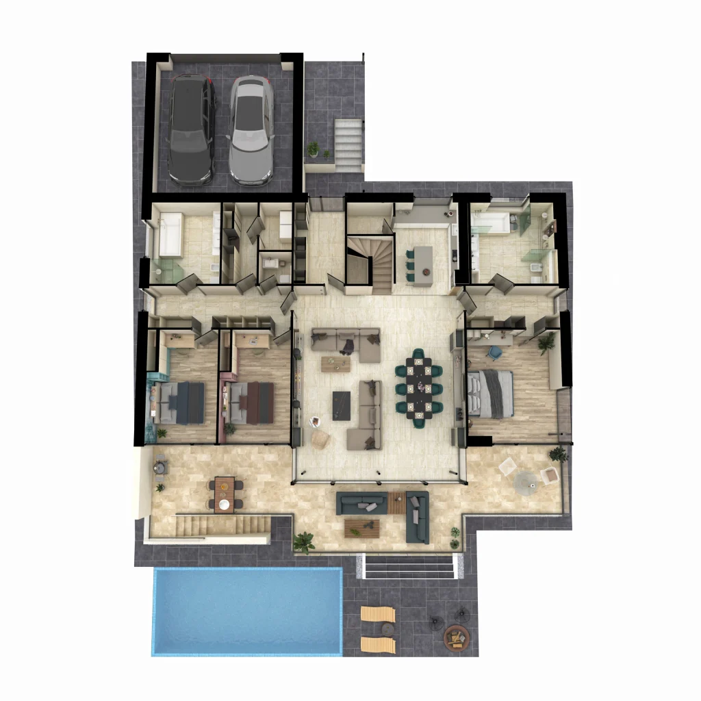 Gaia Villa II földszinti alaprajza